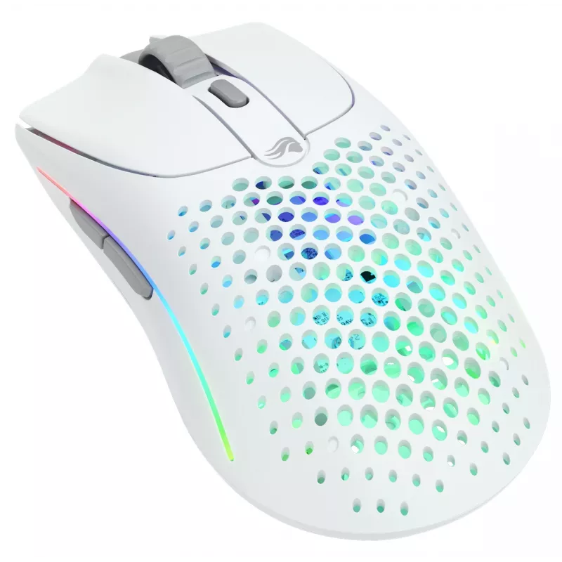Glorious Gaming Glorious Model O Wireless 2 – bianco opaco, per destrorsi, laser, RF wireless + USB Type-C, 26000 DPI, 1 ms, bianco