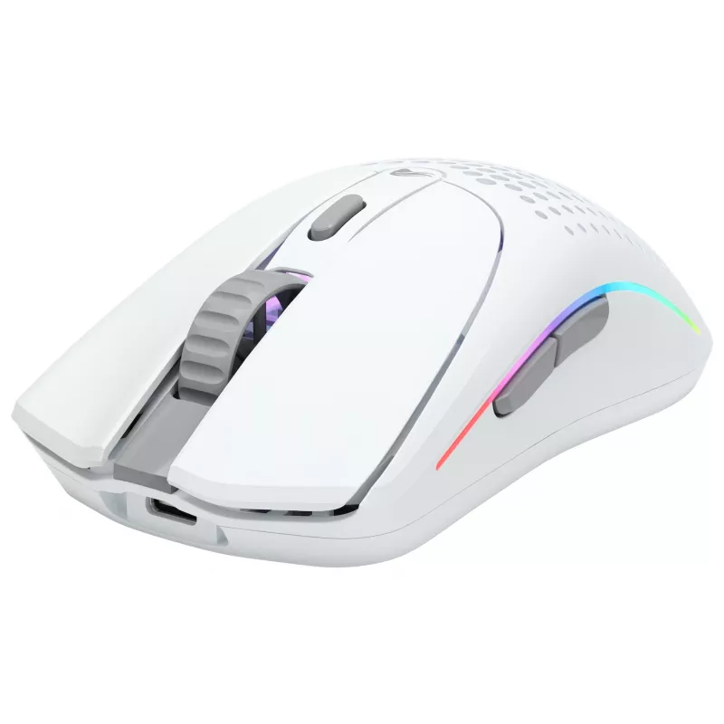 Glorious Gaming Glorious Model O Wireless 2 – bianco opaco, per destrorsi, laser, RF wireless + USB Type-C, 26000 DPI, 1 ms, bianco