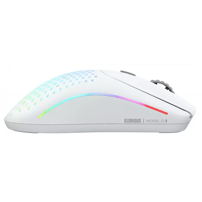 Glorious Gaming Glorious Model O Wireless 2 – bianco opaco, per destrorsi, laser, RF wireless + USB Type-C, 26000 DPI, 1 ms, bianco