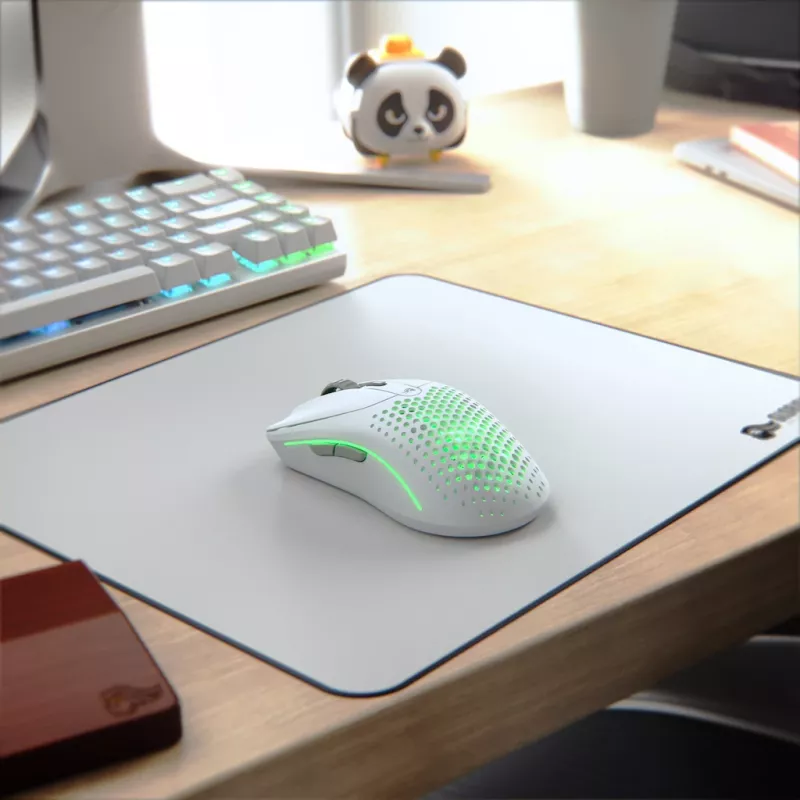 Glorious Gaming Glorious Model O Wireless 2 – bianco opaco, per destrorsi, laser, RF wireless + USB Type-C, 26000 DPI, 1 ms, bianco