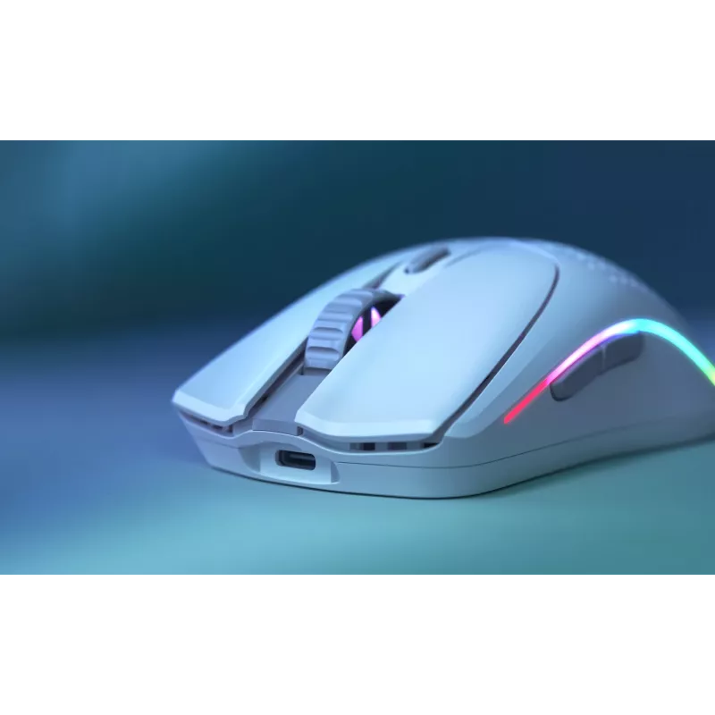 Glorious Gaming Glorious Model O Wireless 2 – bianco opaco, per destrorsi, laser, RF wireless + USB Type-C, 26000 DPI, 1 ms, bianco