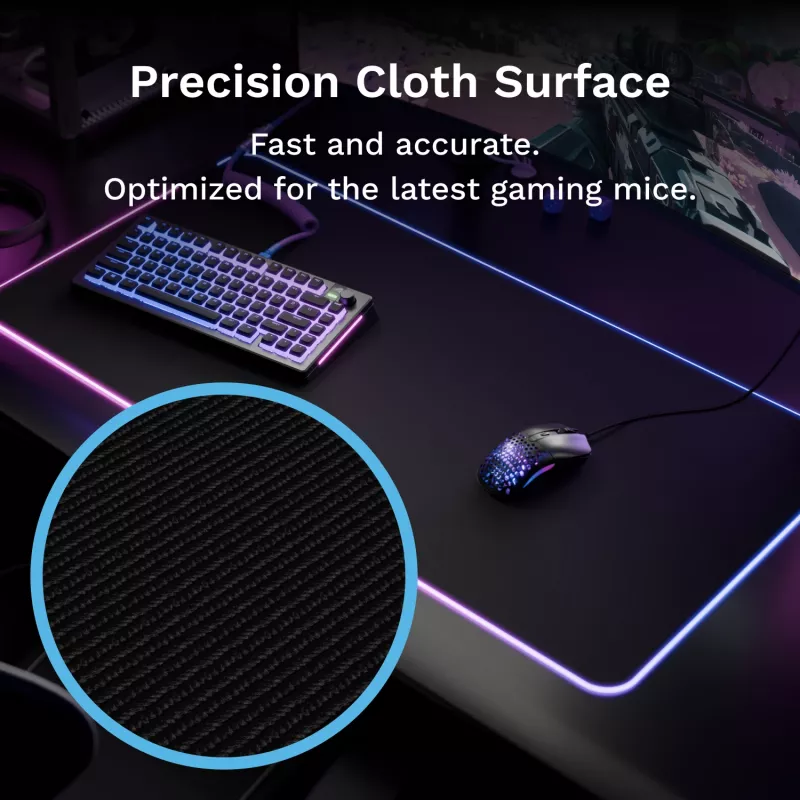 Glorious Gaming GLORIOUS tappetino mouse PAD 2 GLED - XL EXTENDED - nero