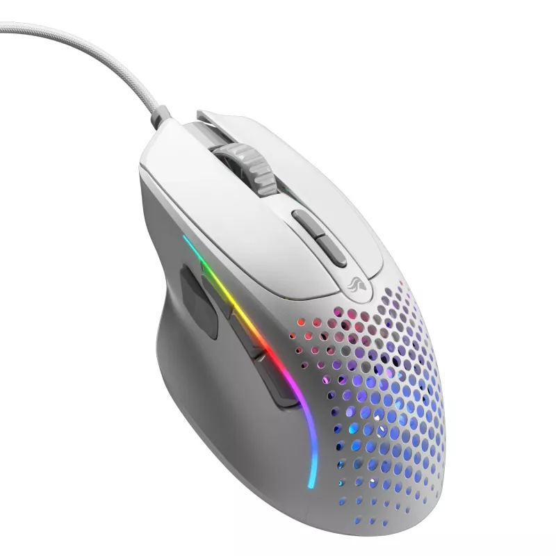 Glorious Gaming Glorious Model I2 con filo – bianco, per destrorsi, ottico, USB Type-A, 26000 DPI, bianco