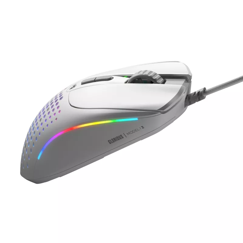 Glorious Gaming Glorious Model I2 con filo – bianco, per destrorsi, ottico, USB Type-A, 26000 DPI, bianco