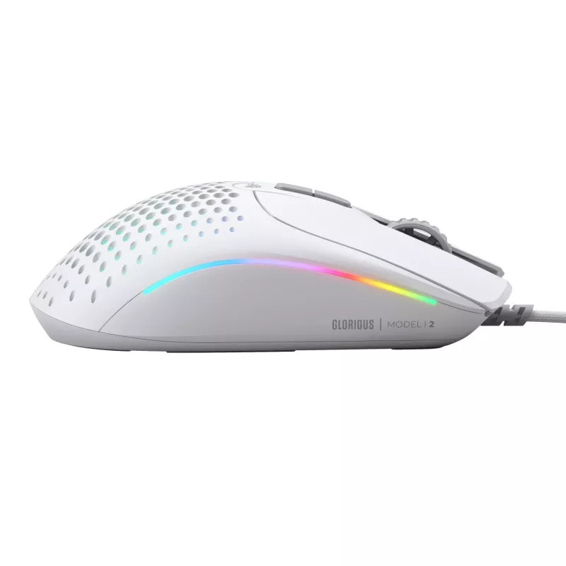 Glorious Gaming Glorious Model I2 con filo – bianco, per destrorsi, ottico, USB Type-A, 26000 DPI, bianco