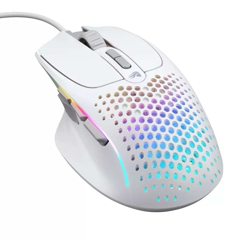 Glorious Gaming Glorious Model I2 con filo – bianco, per destrorsi, ottico, USB Type-A, 26000 DPI, bianco