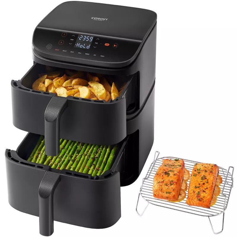 Cosori Turbo Tower Double 10,8 L a sé stante 2630 W friggitrice ad aria nero