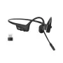 SHOKZ OpenComm2 UC 2025 Upgrade cuffie Bluetooth wireless a conduzione ossea per videoconferenze, porta di ricarica USB-C e adattatore USB-C | 16 ore di conversazione, 29 m di portata, 1 ora di ricarica | Include microfono boom con cancellazione del rumore e dongle, nero