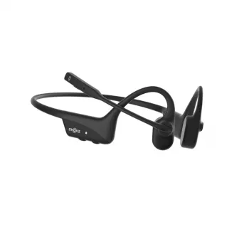 SHOKZ OpenComm2 UC 2025 Upgrade cuffie Bluetooth wireless a conduzione ossea per videoconferenze, porta di ricarica USB-C e adattatore USB-C | 16 ore di conversazione, 29 m di portata, 1 ora di ricarica | Include microfono boom con cancellazione del rumore e dongle, nero
