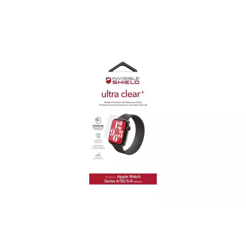 ZAGG InvisibleShield Ultra Clear+ Apple Watch Series 4/5/6/SE 40mm protezione display