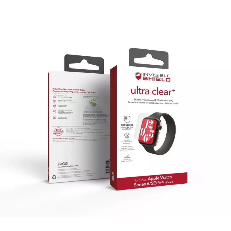 ZAGG InvisibleShield Ultra Clear+ Apple Watch Series 4/5/6/SE 40mm protezione display