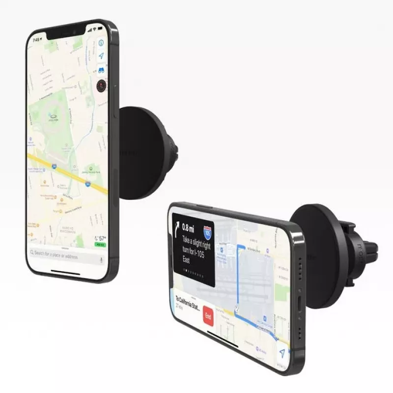 mophie Snap Vent Mount nero (senza ricarica wireless), cellulare/smartphone, auto, nero