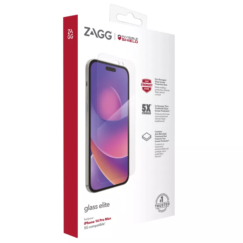InvisibleShield Elite Glass protezione display per Apple iPhone 14 Pro Max, 6,69 pollici, trasparente
