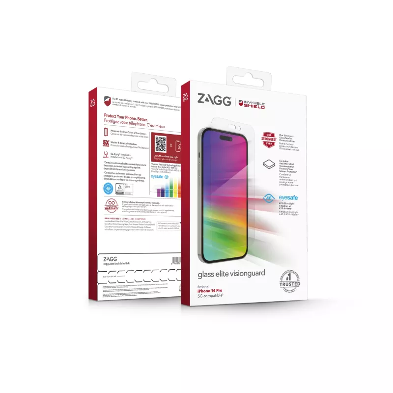 InvisibleShield Glass Elite VG AM Apple iPhone 14 Pro Case Friendly protezione schermo