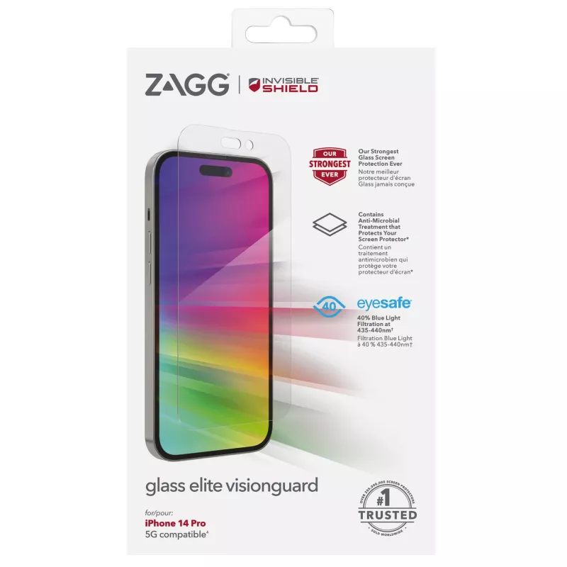 InvisibleShield Glass Elite VG AM Apple iPhone 14 Pro Case Friendly protezione schermo