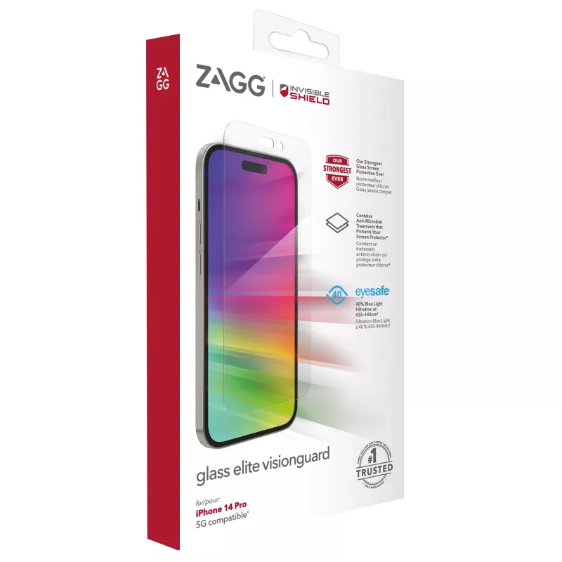 InvisibleShield Glass Elite VG AM Apple iPhone 14 Pro Case Friendly protezione schermo