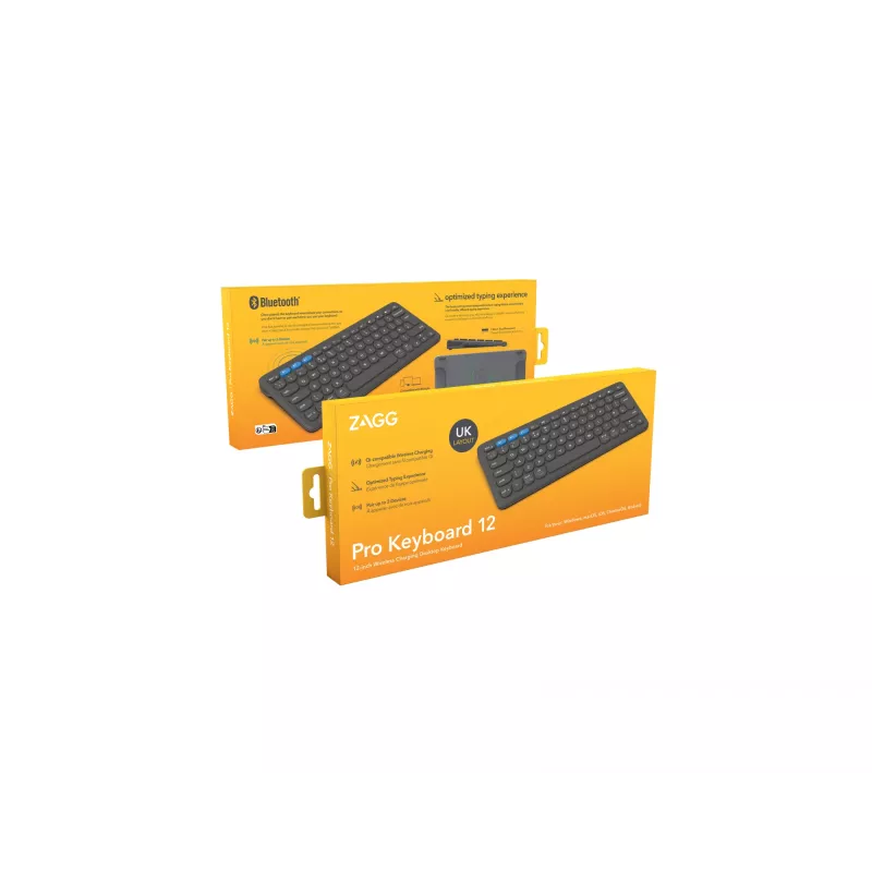 ZAGG Pro 12 tastiera universale Bluetooth QWERTY inglese nero