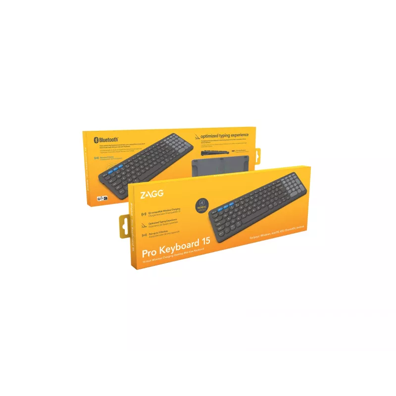 ZAGG Pro 15 tastiera universale Bluetooth QWERTY nordico nero