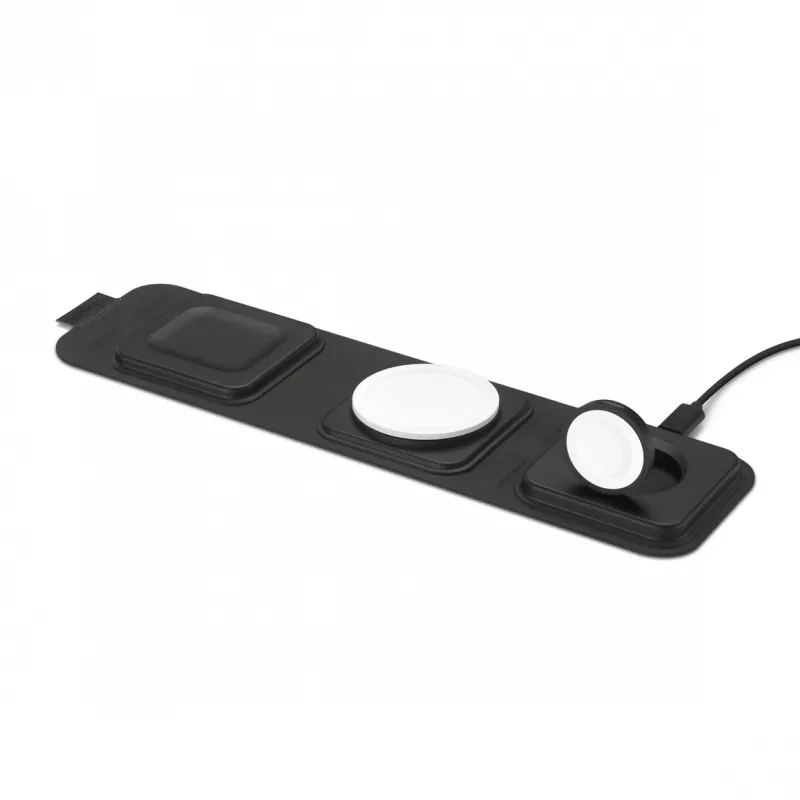 mophie caricabatterie da viaggio 3-in-1 compatibile MagSafe (2023), interno, USB, ricarica wireless, nero