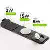 mophie caricabatterie da viaggio 3-in-1 compatibile MagSafe (2023), interno, USB, ricarica wireless, nero