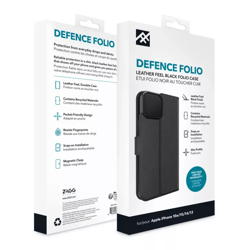 IFROGZ Defence Folio custodia per cellulare 15,5 cm (6,1 pollici) nero