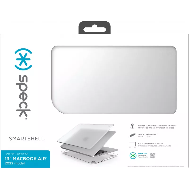 Speck SmartShell Macbook Air 13 M2 (2022) Clear, custodia rigida, 33 cm (13