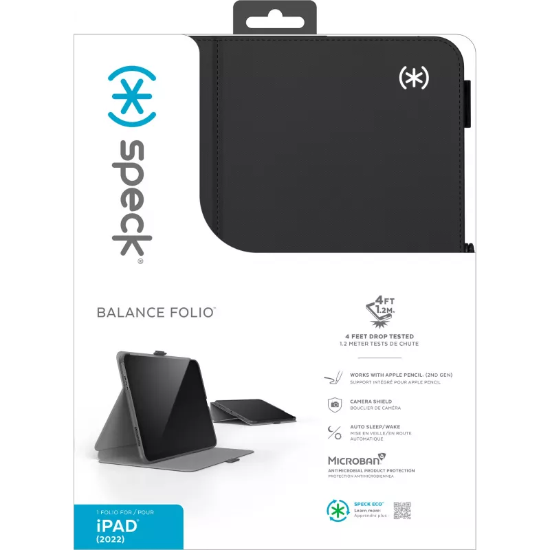 Speck Balance Folio Case Apple iPad 10,9 (2022) nero – con Microban