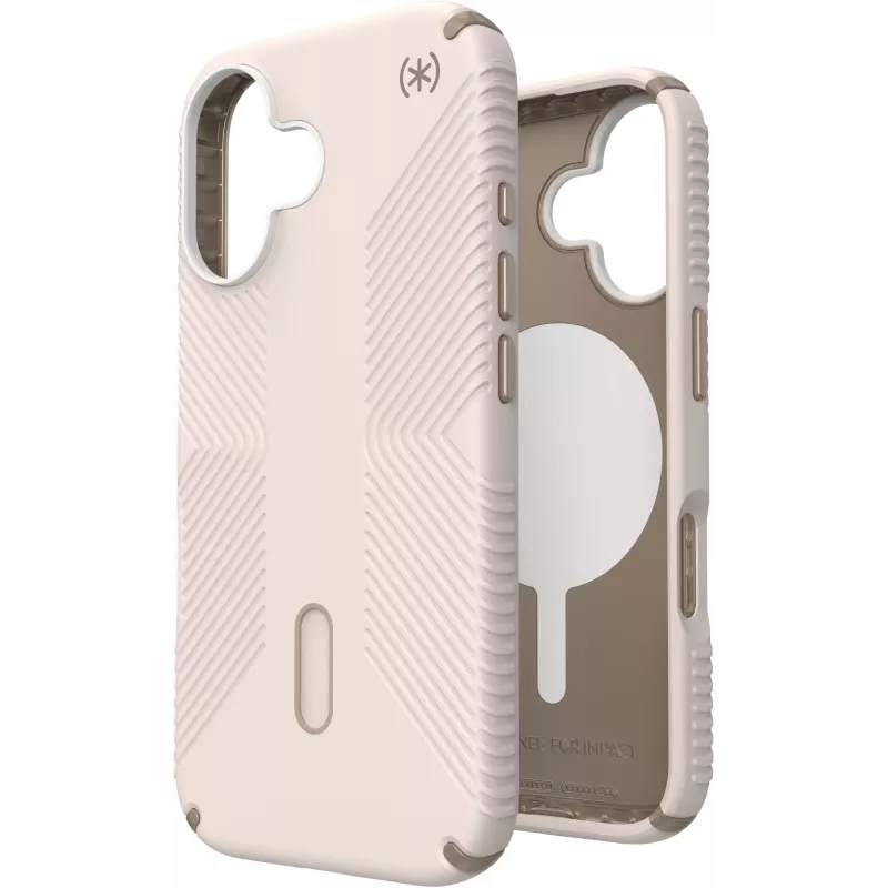 Speck Presidio2 Grip + ClickLock Apple iPhone 16 Bleached Bone – con Microban