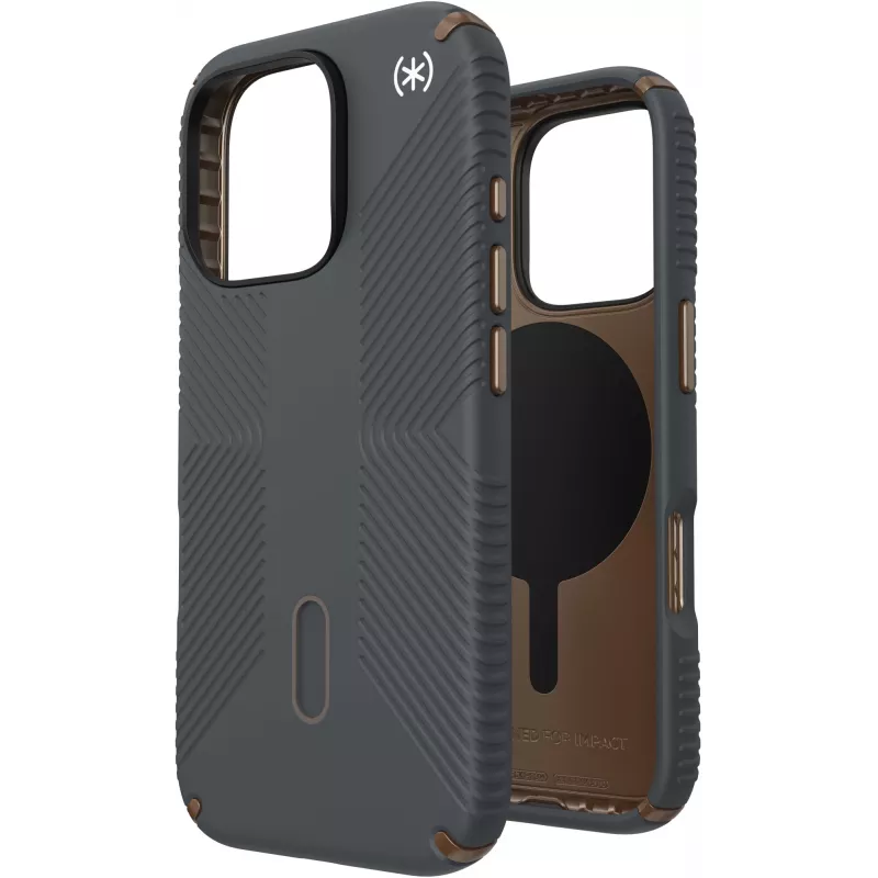 Speck Presidio2 Grip + ClickLock Apple iPhone 16 Pro Charcoal grigio - compatibile Microban