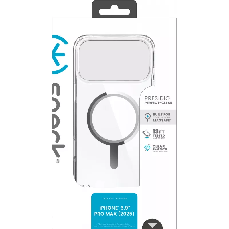 Speck Presidio Perfect Clear custodia MagSafe iP 17 Pro Max