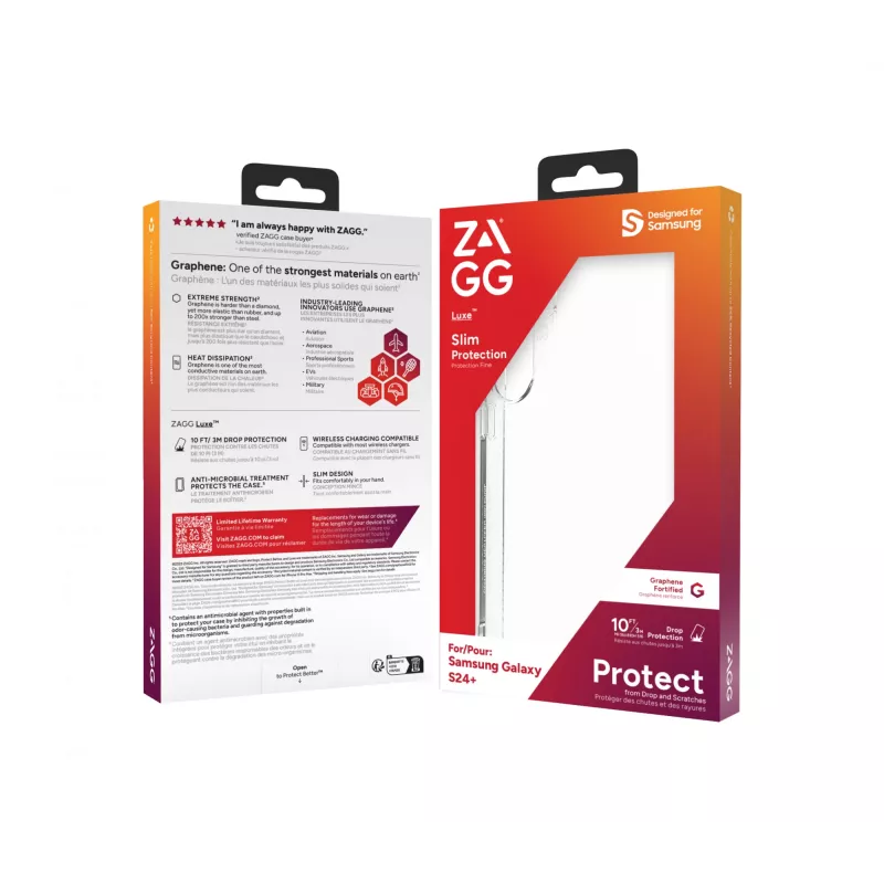 ZAGG Luxe custodia Galaxy S24+ trasparente, copertura, Samsung, Galaxy S24+, 17 cm (6,7