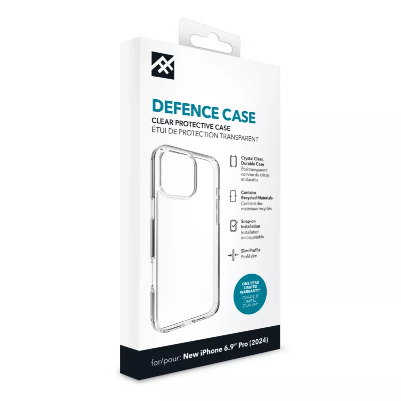 IFROGZ IF Defence Case Apple iPhone 16 Pro Max Clear INTL, Cover, Apple, iPhone 16 Pro Max, 17,5 cm (6,9 pollici), trasparente