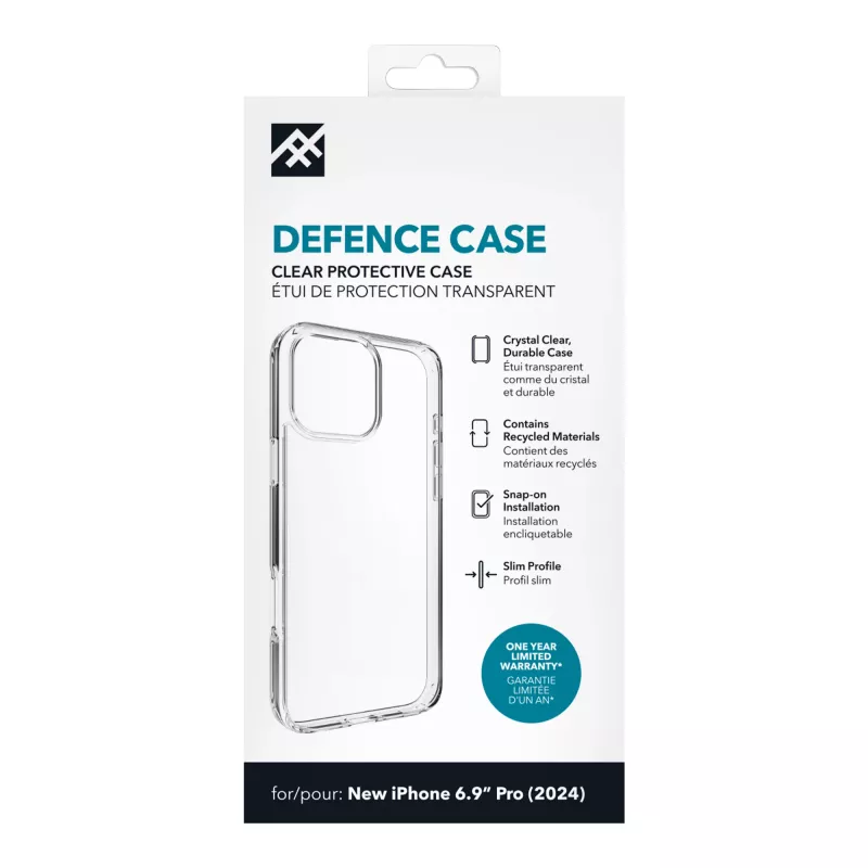 IFROGZ IF Defence Case Apple iPhone 16 Pro Max Clear INTL, Cover, Apple, iPhone 16 Pro Max, 17,5 cm (6,9 pollici), trasparente