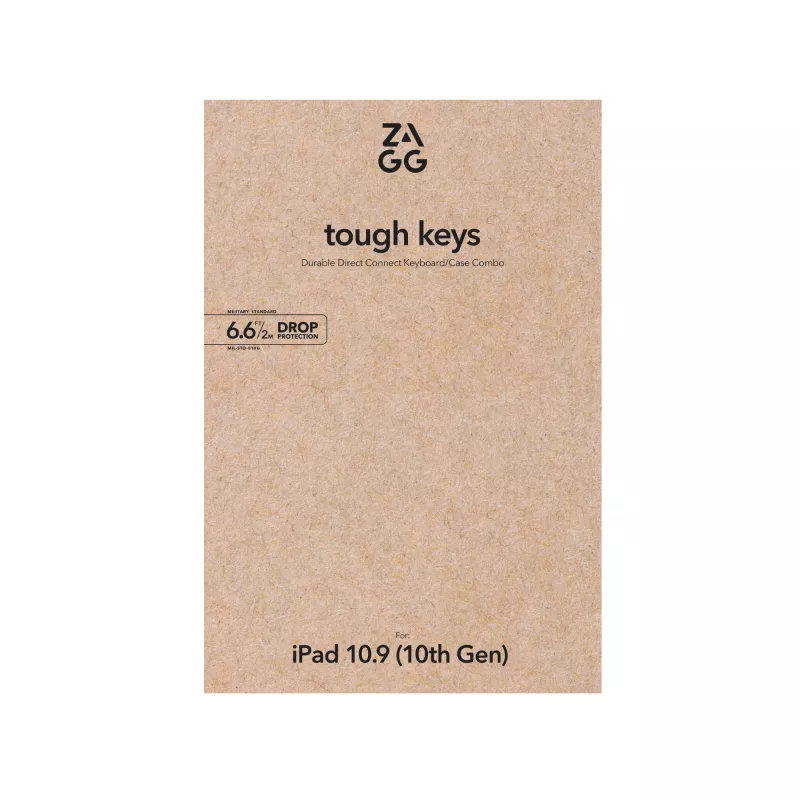 ZAGG Tough Keys-Apple-iPad 10th Gen/A16-nero-Nordic (B2B Brown Box)