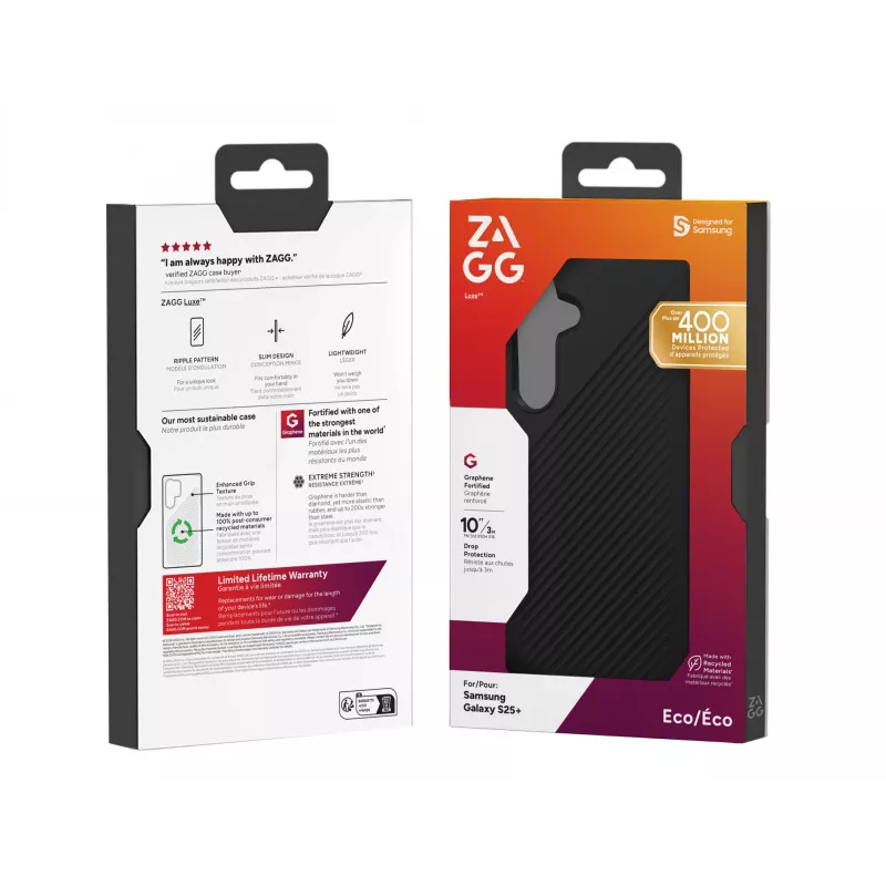 ZAGG Luxe Samsung Galaxy S25+ nero, Cover, Samsung, Galaxy S25+, 17 cm (6,7 pollici), nero