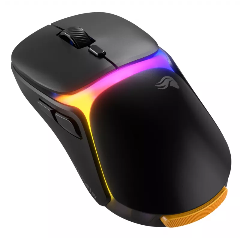 Glorious Gaming Model O3 Wireless mouse da gaming – InfinitePlay sistema di batterie ricaricabili intercambiabili, polling 8k, switch ottici con 130 milioni di clic, ultraleggero con 66 g, sensore ottico 30K-DPI, RGB – nero