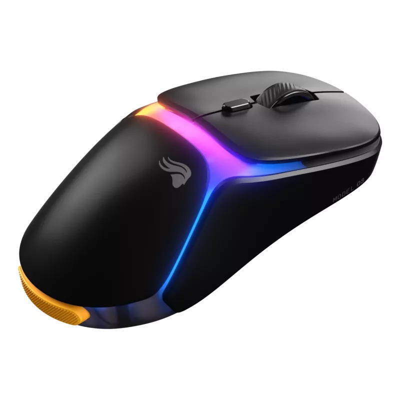 Glorious Gaming Model O3 Wireless mouse da gaming – InfinitePlay sistema di batterie ricaricabili intercambiabili, polling 8k, switch ottici con 130 milioni di clic, ultraleggero con 66 g, sensore ottico 30K-DPI, RGB – nero