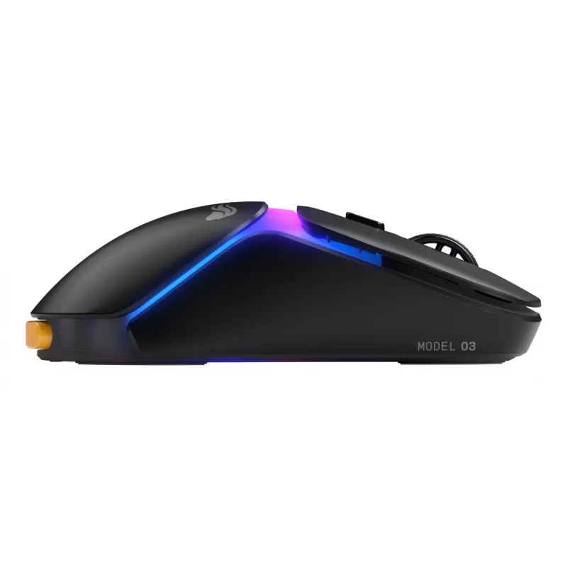 Glorious Gaming Model O3 Wireless mouse da gaming – InfinitePlay sistema di batterie ricaricabili intercambiabili, polling 8k, switch ottici con 130 milioni di clic, ultraleggero con 66 g, sensore ottico 30K-DPI, RGB – nero