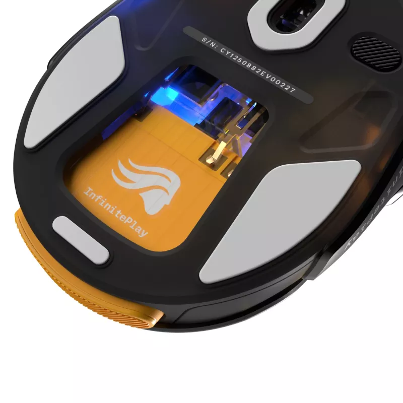 Glorious Gaming Model O3 Wireless mouse da gaming – InfinitePlay sistema di batterie ricaricabili intercambiabili, polling 8k, switch ottici con 130 milioni di clic, ultraleggero con 66 g, sensore ottico 30K-DPI, RGB – nero