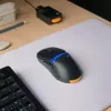 Glorious Gaming Model O3 Wireless mouse da gaming – InfinitePlay sistema di batterie ricaricabili intercambiabili, polling 8k, switch ottici con 130 milioni di clic, ultraleggero con 66 g, sensore ottico 30K-DPI, RGB – nero
