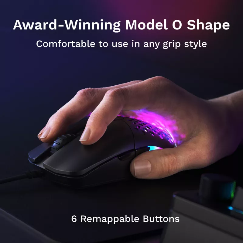 Glorious Gaming Model O Eternal Mouse Destrorso USB Type-A Ottico 12000 DPI