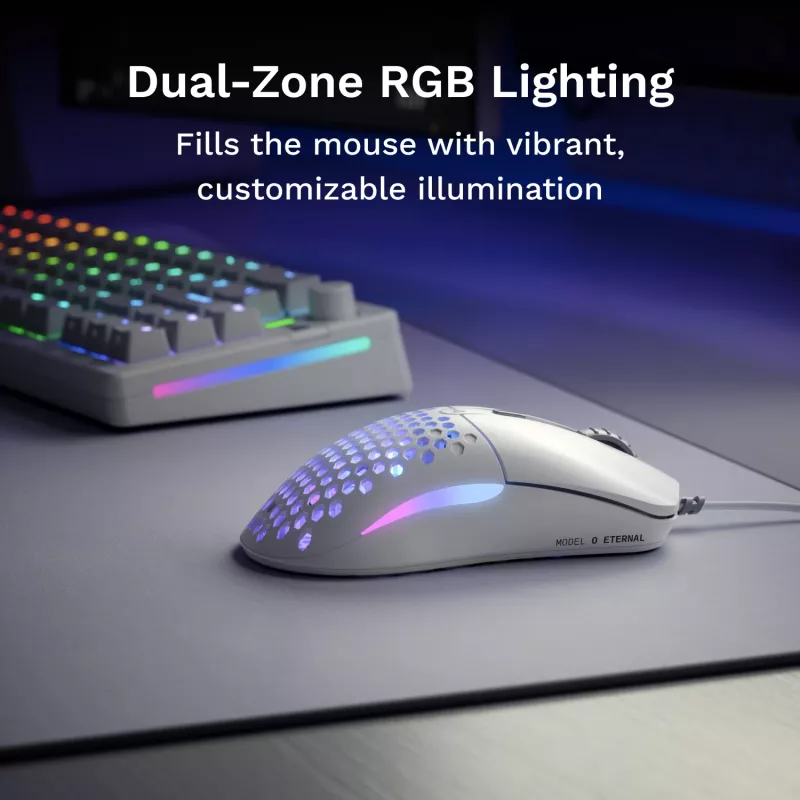 Glorious Gaming Model O Eternal Mouse Destrorso USB Type-A Ottico 12000 DPI