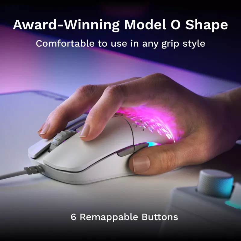 Glorious Gaming Model O Eternal Mouse Destrorso USB Type-A Ottico 12000 DPI