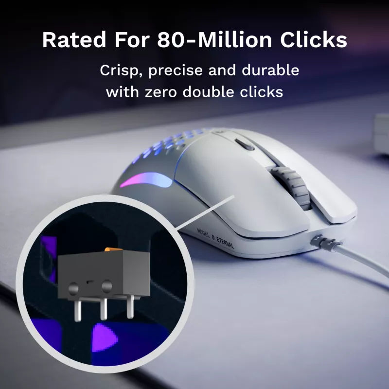 Glorious Gaming Model O Eternal Mouse Destrorso USB Type-A Ottico 12000 DPI