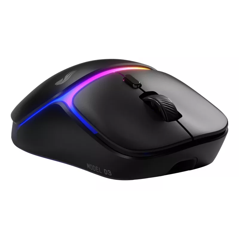 Glorious Gaming Model D3 Wireless mouse da gaming – sistema a batteria ricaricabile intercambiabile InfinitePlay, polling 8k, switch ottici con 130M clic, ultraleggero 69 g, sensore ottico 30K-DPI, RGB – nero