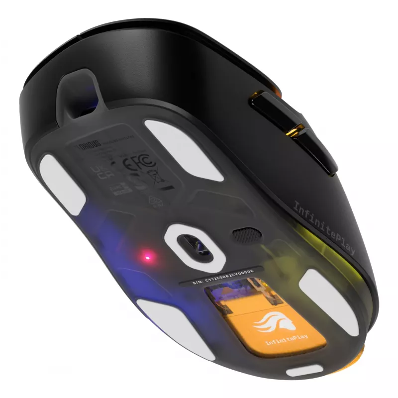 Glorious Gaming Model D3 Wireless mouse da gaming – sistema a batteria ricaricabile intercambiabile InfinitePlay, polling 8k, switch ottici con 130M clic, ultraleggero 69 g, sensore ottico 30K-DPI, RGB – nero