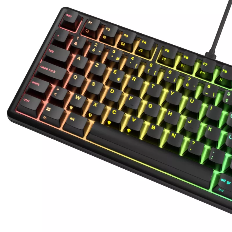 Glorious Gaming GMBK 75% Tastiera USB AZERTY Francese Nero