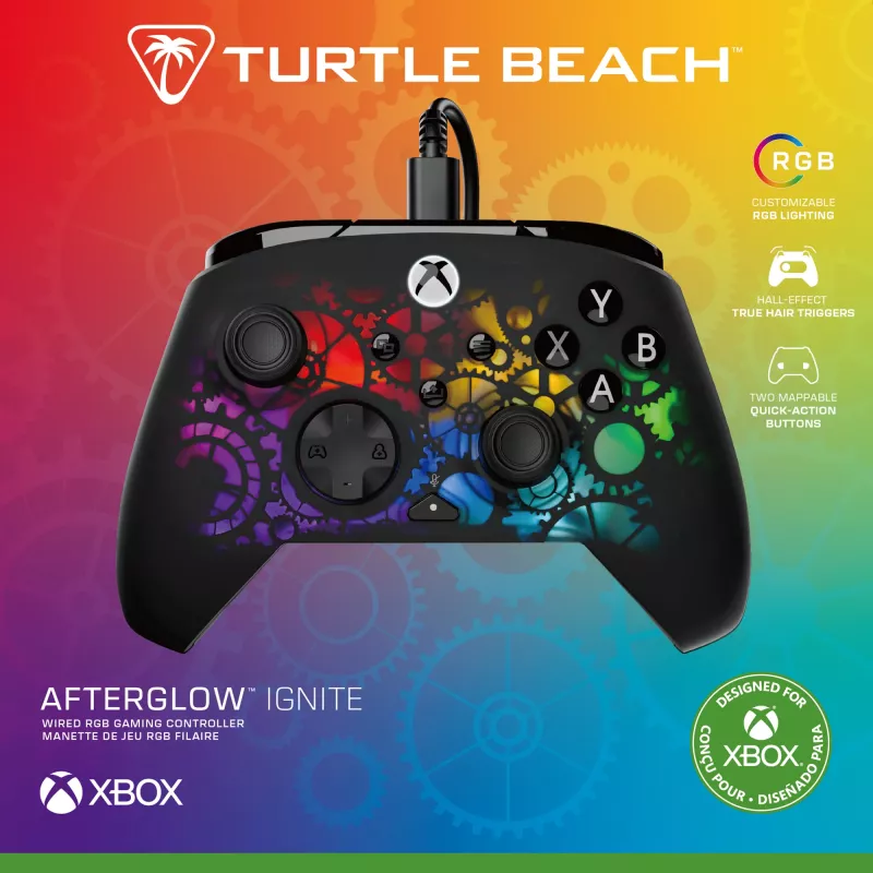 Gamepad Turtle Beach Afterglow Ignite Wired RGB Controller illuminazione RGB personalizzabile tasti rimappabili