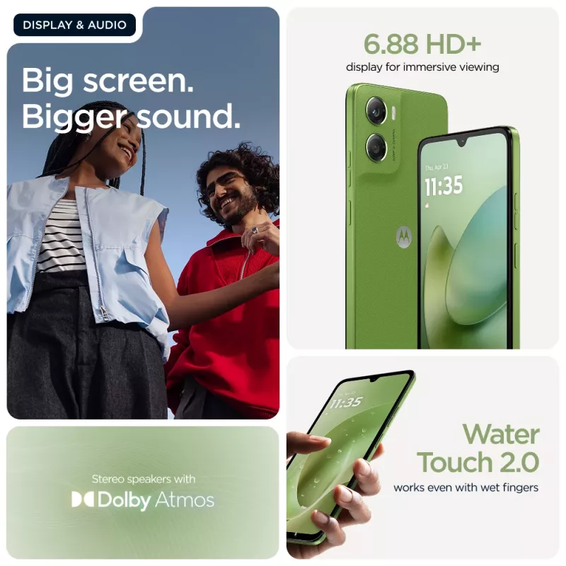Motorola moto g06 17,5 cm (6,88 inch) Dual SIM Android 15 4G USB Type-C 4 GB 64 GB 5200 mAh Verde