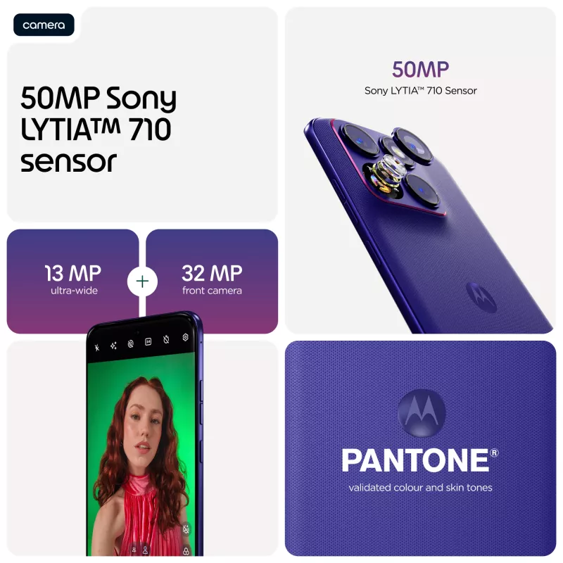 Motorola edge 70 fusion 17,2 cm (6,78 inch) Dual SIM Android 16.0 5G USB Type-C 12 GB 256 GB 7000 mAh Viola